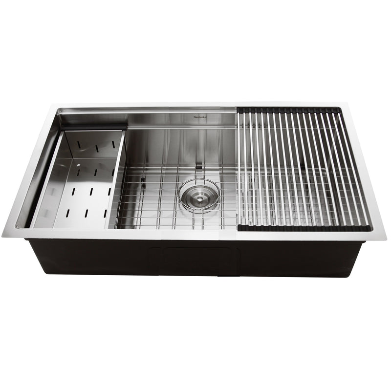 Nantucket Sinks SR-PS-3620-16 - 36 Inch Pro Series Large Prep Station Single Bowl Undermount Stainless Steel Kitchen Sink with Compatible Accessories - view 5
