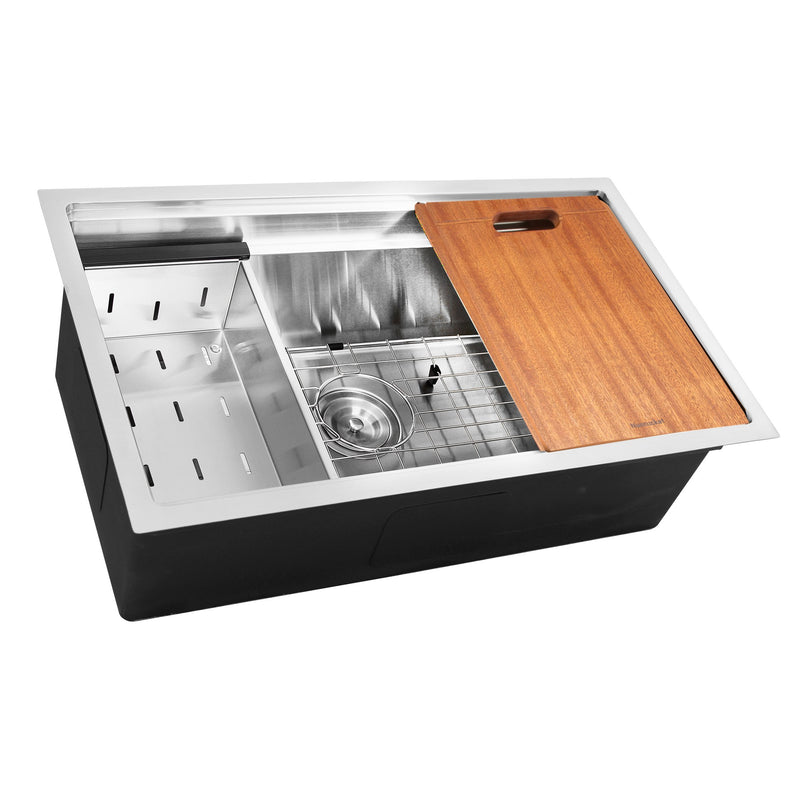 Nantucket Sinks SR-PS2-2818-16 - 28 Inch Pro Series Prep-Station Single Bowl Undermount Stainless Steel Kitchen Sink with Included Accessories - view 2