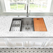 Nantucket Sinks SR-PS2-2818-16 - 28 Inch Pro Series Prep-Station Single Bowl Undermount Stainless Steel Kitchen Sink with Included Accessories - view 5