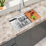 Nantucket Sinks SR-PS2-2818-16 - 28 Inch Pro Series Prep-Station Single Bowl Undermount Stainless Steel Kitchen Sink with Included Accessories - view 6