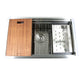 Nantucket Sinks SR-PS2-2818-16 - 28 Inch Pro Series Prep-Station Single Bowl Undermount Stainless Steel Kitchen Sink with Included Accessories
