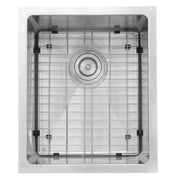 Nantucket Sinks SR1815 - 15 Inch Pro Series Rectangle Undermount Small Radius Stainless Steel Bar/Prep Sink - view 2