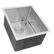 Nantucket Sinks SR1815 - 15 Inch Pro Series Rectangle Undermount Small Radius Stainless Steel Bar/Prep Sink - view 3