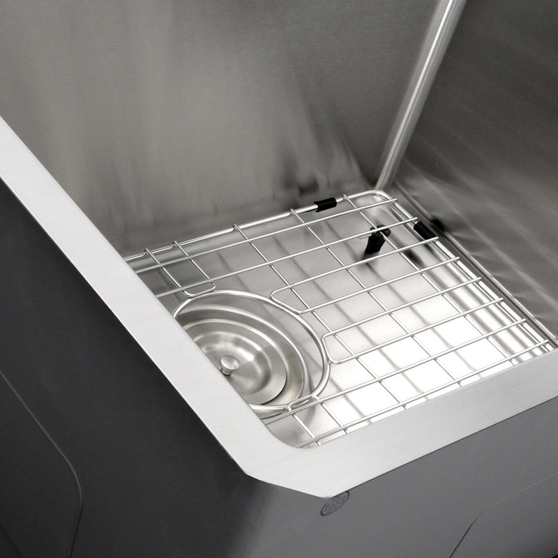 Nantucket Sinks SR2318 - Pro Series Rectangle Single Bowl Undermount Small Radius Corners Stainless Steel Kitchen Sink SR2318-16 - view 3