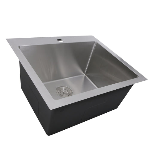 Nantucket Sinks 25" Pro Series Rectangle Topmount Small Radius Corners Stainless Steel Laundry Sink SR2522-12-16 - view 2