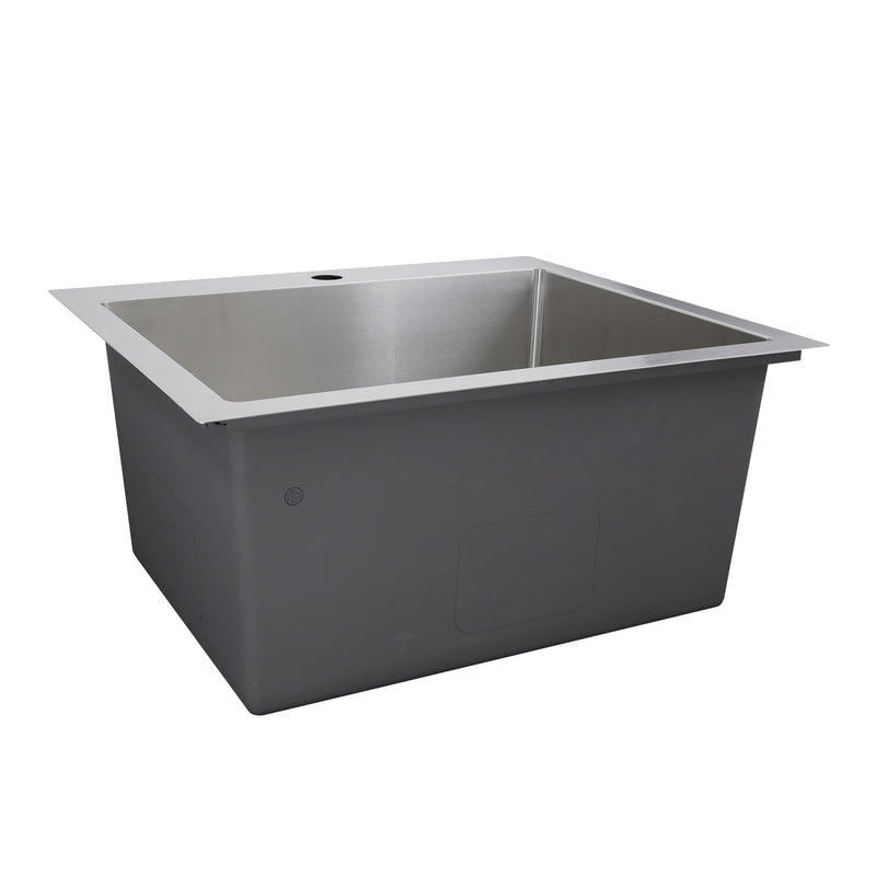 Nantucket Sinks 25" Pro Series Rectangle Topmount Small Radius Corners Stainless Steel Laundry Sink SR2522-12-16 - view 4