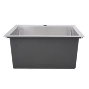 Nantucket Sinks 25" Pro Series Rectangle Topmount Small Radius Corners Stainless Steel Laundry Sink SR2522-12-16 - view 5