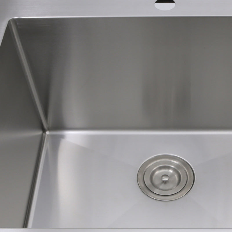 Nantucket Sinks 25" Pro Series Rectangle Topmount Small Radius Corners Stainless Steel Laundry Sink SR2522-12-16 - view 6