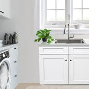Nantucket Sinks 25" Pro Series Rectangle Topmount Small Radius Corners Stainless Steel Laundry Sink SR2522-12-16 - view 8