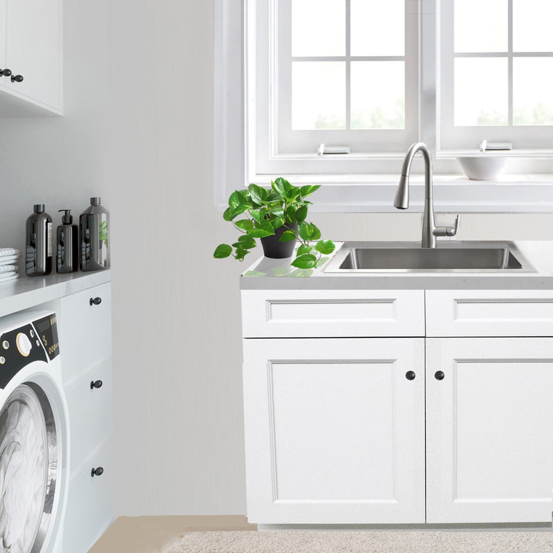 Nantucket Sinks 25" Pro Series Rectangle Topmount Small Radius Corners Stainless Steel Laundry Sink SR2522-12-16 - view 8