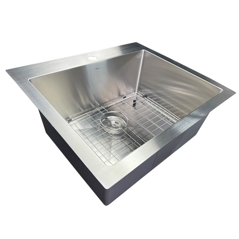 Nantucket Sinks SR2522-16 Pro Series Small Radius Topmount Single Hole Stainless Steel Drop In Kitchen Sink , 16 Gauge - view 3