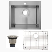 Nantucket Sinks SR2522-16 Pro Series Small Radius Topmount Single Hole Stainless Steel Drop In Kitchen Sink , 16 Gauge - view 6