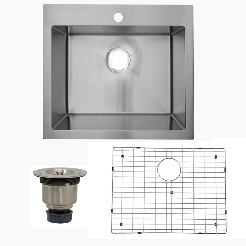 Nantucket Sinks SR2522-16 Pro Series Small Radius Topmount Single Hole Stainless Steel Drop In Kitchen Sink , 16 Gauge - view 6