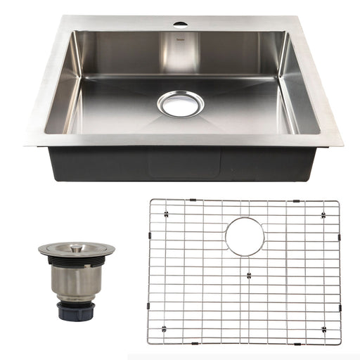 Nantucket Sinks SR2522-5.5-16 Pro Series Small Radius Topmount Single Hole Stainless Steel ADA Kitchen Sink - view 2