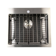 Nantucket Sinks SR2522-5.5-16 Pro Series Small Radius Topmount Single Hole Stainless Steel ADA Kitchen Sink - view 3