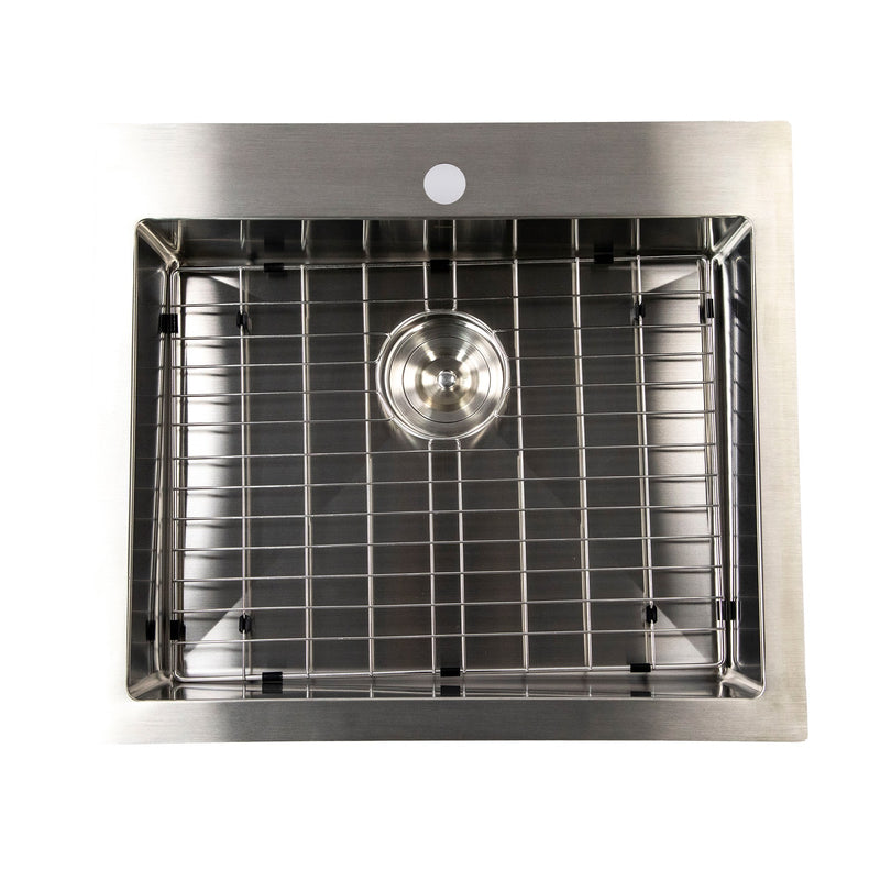Nantucket Sinks SR2522-5.5-16 Pro Series Small Radius Topmount Single Hole Stainless Steel ADA Kitchen Sink - view 3