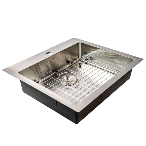 Nantucket Sinks SR2522-5.5-16 Pro Series Small Radius Topmount Single Hole Stainless Steel ADA Kitchen Sink