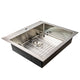 Nantucket Sinks SR2522-5.5-16 Pro Series Small Radius Topmount Single Hole Stainless Steel ADA Kitchen Sink