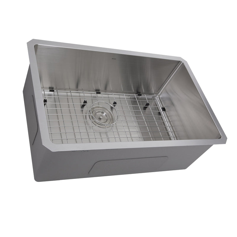 Nantucket Sinks SR2818 - Pro Series Rectangle Single Bowl Undermount Small Radius Corners Stainless Steel Kitchen Sink, 16 Gauge SR2818-16 - view 2