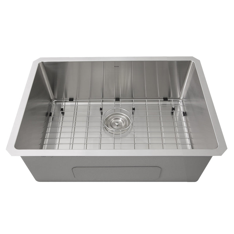 Nantucket Sinks SR2818 - Pro Series Rectangle Single Bowl Undermount Small Radius Corners Stainless Steel Kitchen Sink, 16 Gauge SR2818-16 - view 4