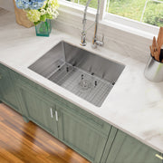 Nantucket Sinks SR2818 - Pro Series Rectangle Single Bowl Undermount Small Radius Corners Stainless Steel Kitchen Sink, 16 Gauge SR2818-16 - view 5