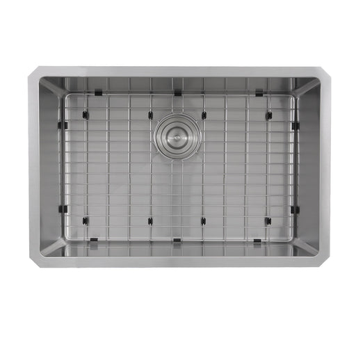 Nantucket Sinks SR2818 - Pro Series Rectangle Single Bowl Undermount Small Radius Corners Stainless Steel Kitchen Sink, 16 Gauge SR2818-16