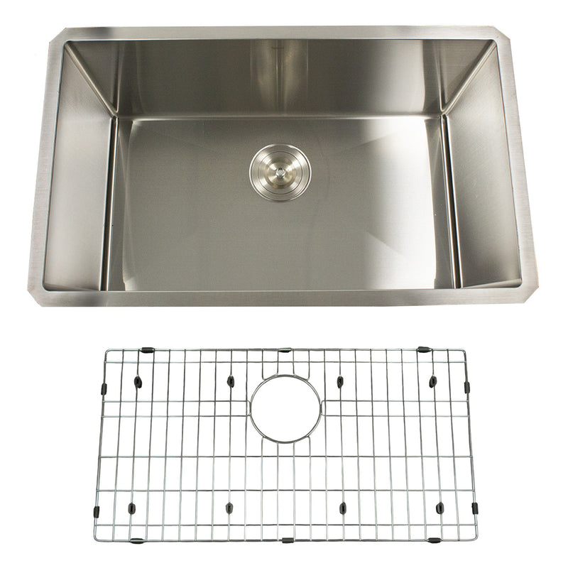 Nantucket Sinks SR3018-12-16 - Pro Series Single Bowl Undermount Stainless Laundry /Kitchen Sink - view 4