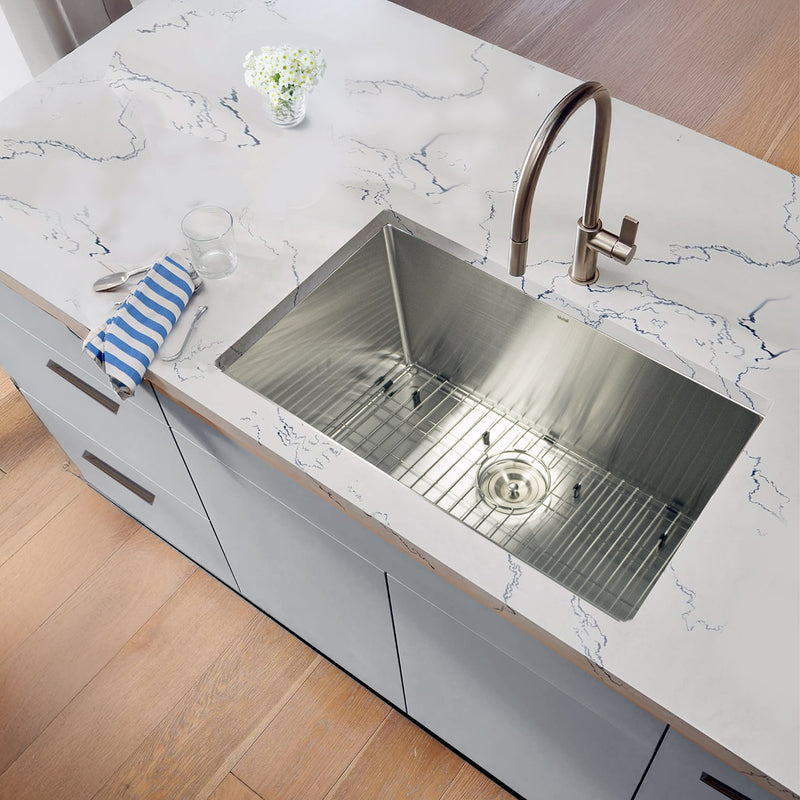 Nantucket Sinks SR3018-12-16 - Pro Series Single Bowl Undermount Stainless Laundry /Kitchen Sink - view 8