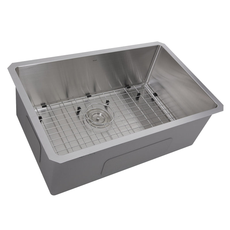 Nantucket Sinks SR3018 - Pro Series Rectangle Single Bowl Undermount Small Radius Corners Stainless Steel Kitchen Sink, 16 Gauge - view 2