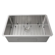 Nantucket Sinks SR3018 - Pro Series Rectangle Single Bowl Undermount Small Radius Corners Stainless Steel Kitchen Sink, 16 Gauge - view 4