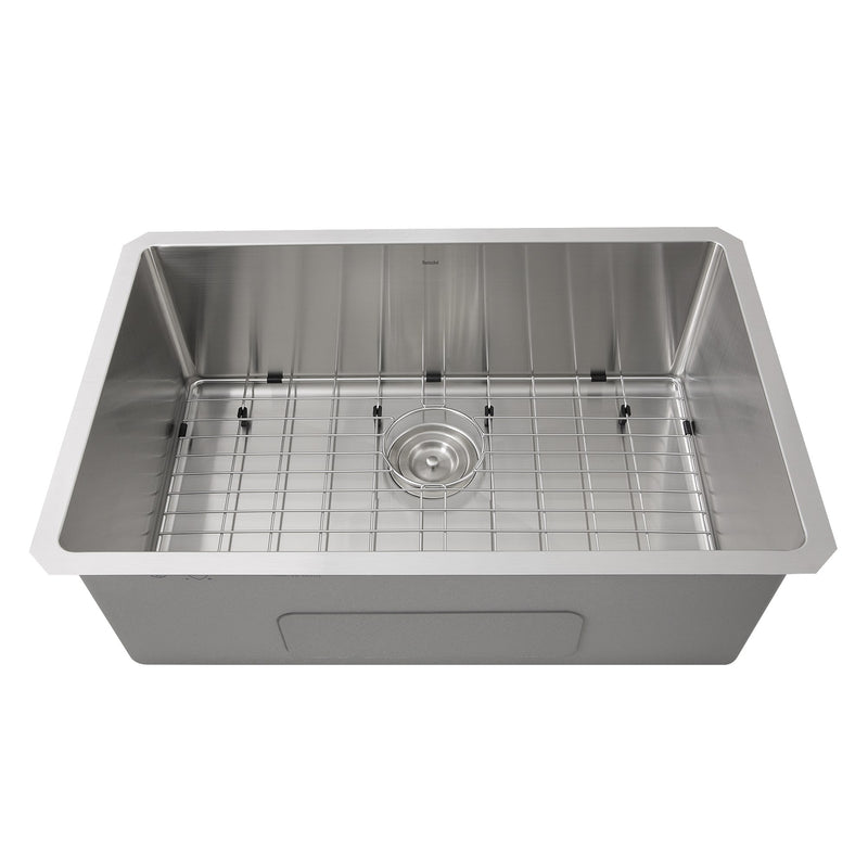 Nantucket Sinks SR3018 - Pro Series Rectangle Single Bowl Undermount Small Radius Corners Stainless Steel Kitchen Sink, 16 Gauge - view 4
