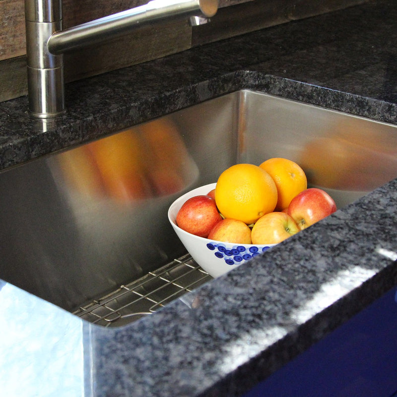 Nantucket Sinks SR3018 - Pro Series Rectangle Single Bowl Undermount Small Radius Corners Stainless Steel Kitchen Sink, 16 Gauge - view 5