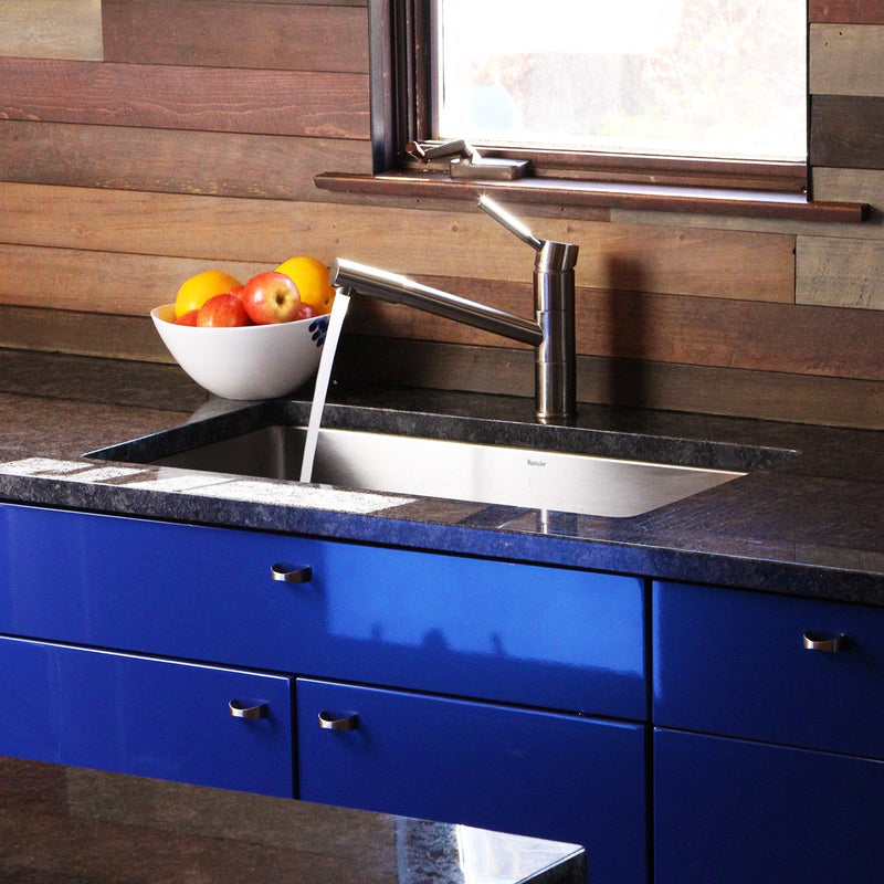 Nantucket Sinks SR3018 - Pro Series Rectangle Single Bowl Undermount Small Radius Corners Stainless Steel Kitchen Sink, 16 Gauge - view 6