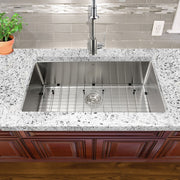 Nantucket Sinks SR3218-16 - 32 Inch Pro Series Large Rectangle Single Bowl Undermount Small Radius Corners Stainless Steel Kitchen Sink - view 3
