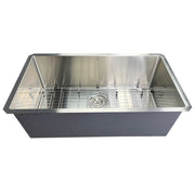 Nantucket Sinks SR3219-16 - 32 Inch Pro Series Large Rectangle Single Bowl Undermount Small Radius Stainless Steel Kitchen Sink - view 5