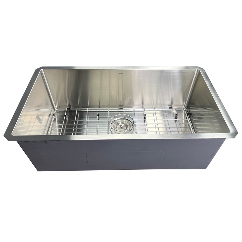 Nantucket Sinks SR3219-16 - 32 Inch Pro Series Large Rectangle Single Bowl Undermount Small Radius Stainless Steel Kitchen Sink - view 5