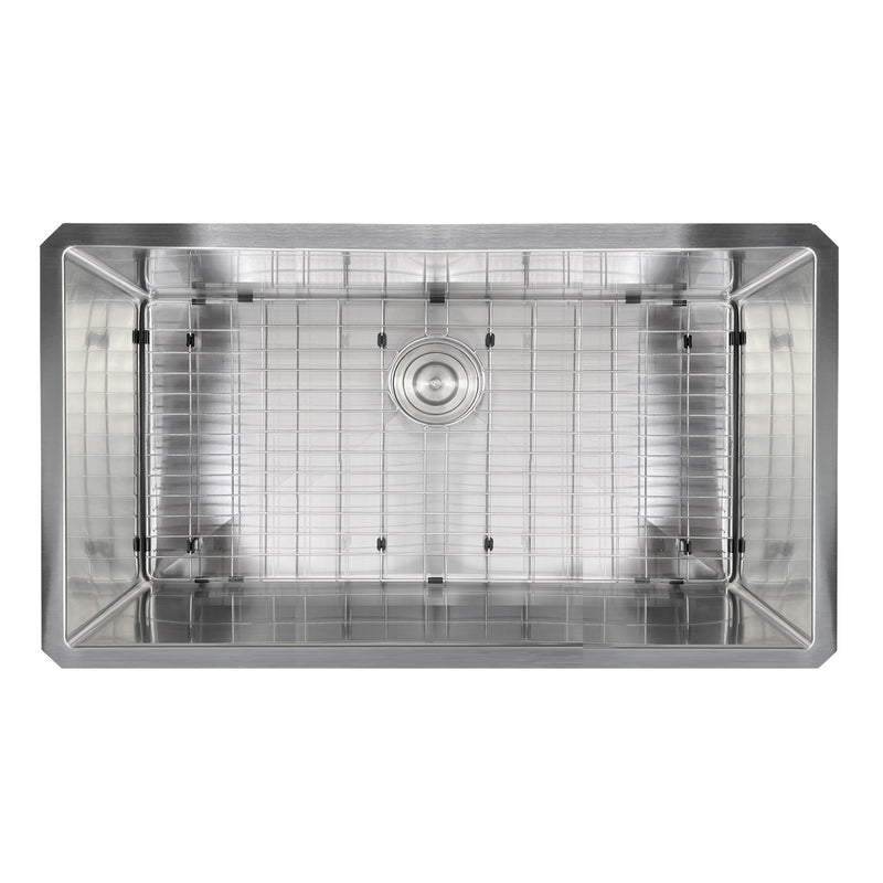 Nantucket Sinks SR3219-16 - 32 Inch Pro Series Large Rectangle Single Bowl Undermount Small Radius Stainless Steel Kitchen Sink