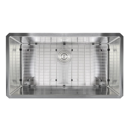 Nantucket Sinks SR3219-16 - 32 Inch Pro Series Large Rectangle Single Bowl Undermount Small Radius Stainless Steel Kitchen Sink