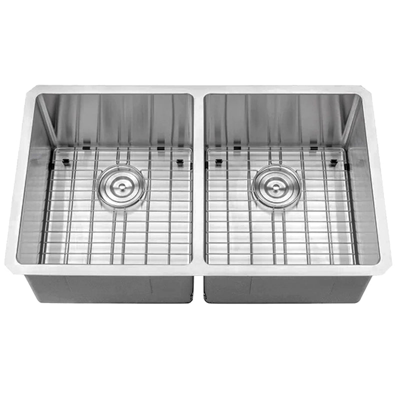 Nantucket Sinks SR3219-DE-16 Double Equal Small Radius Undermount Stainless Sink - view 2