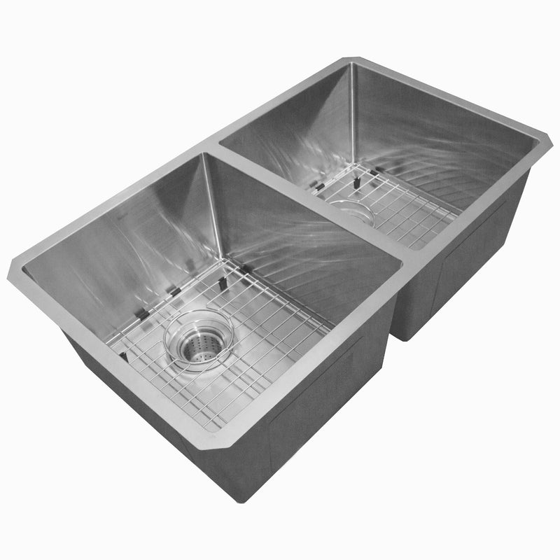 Nantucket Sinks SR3219-DE-16 Double Equal Small Radius Undermount Stainless Sink - view 3