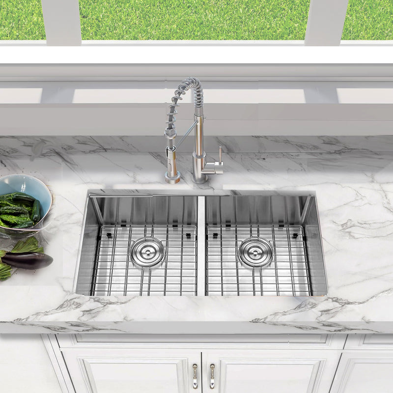 Nantucket Sinks SR3219-DE-16 Double Equal Small Radius Undermount Stainless Sink - view 7