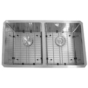 Nantucket Sinks SR3219-DE-16 Double Equal Small Radius Undermount Stainless Sink