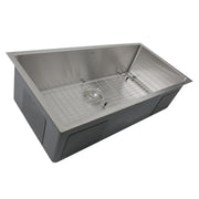 Nantucket Sinks SR3618-16 - 36 Inch Pro Series Oversized Large Rectangle Single Bowl Undermount Small Radius Corners Stainless Steel Kitchen Sink. - view 2