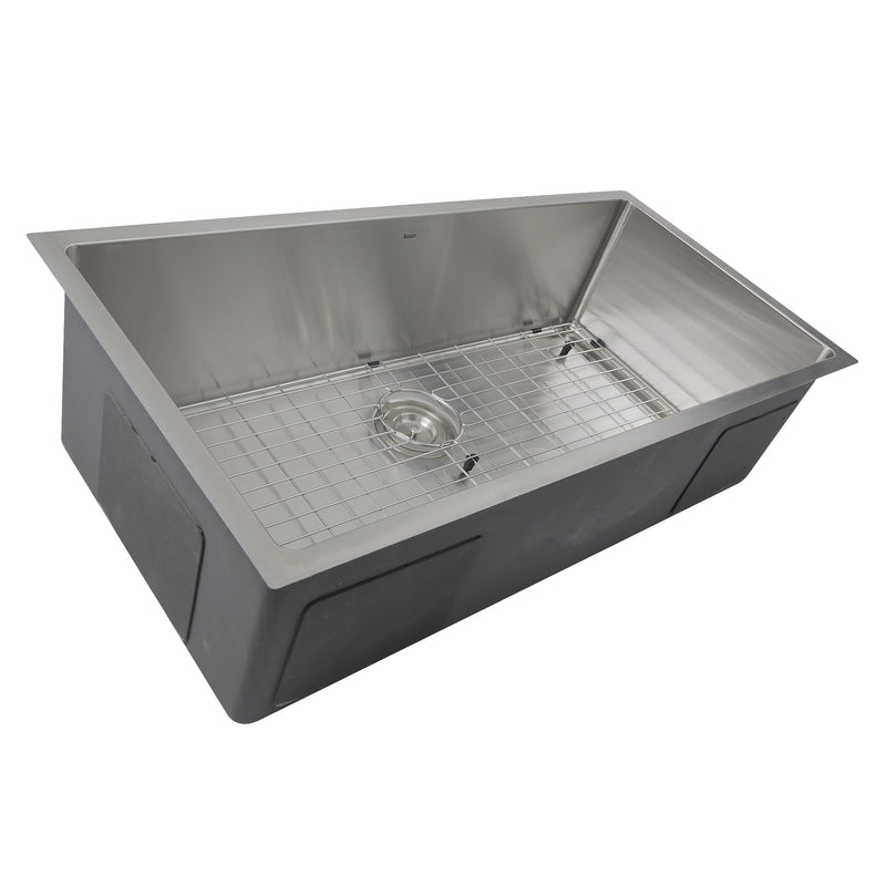Nantucket Sinks SR3618-16 - 36 Inch Pro Series Oversized Large Rectangle Single Bowl Undermount Small Radius Corners Stainless Steel Kitchen Sink. - view 2