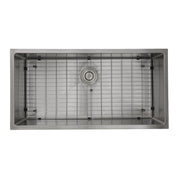 Nantucket Sinks SR3618-16 - 36 Inch Pro Series Oversized Large Rectangle Single Bowl Undermount Small Radius Corners Stainless Steel Kitchen Sink.