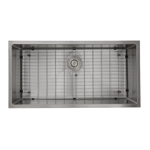 Nantucket Sinks SR3618-16 - 36 Inch Pro Series Oversized Large Rectangle Single Bowl Undermount Small Radius Corners Stainless Steel Kitchen Sink.