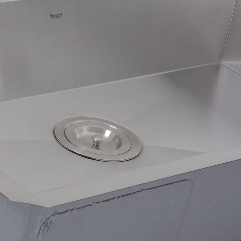 Nantucket Sinks 30-inch Single Bowl Zero Radius ADA Stainless Steel Kitchen Sink SS-PRO-ZR3018-5.5 - view 3