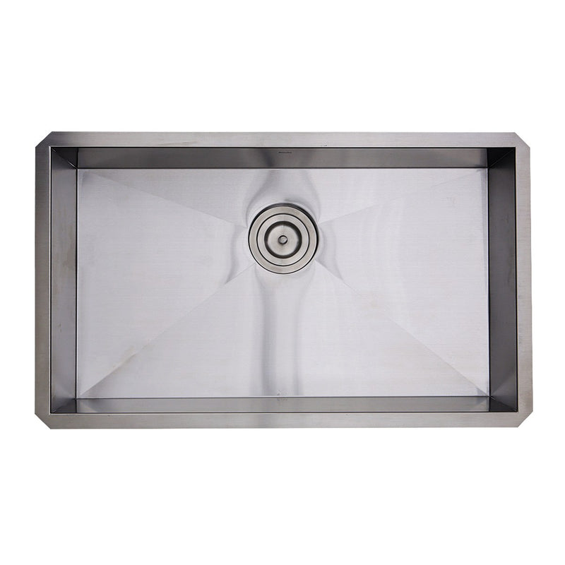 Nantucket Sinks 30-inch Single Bowl Zero Radius ADA Stainless Steel Kitchen Sink SS-PRO-ZR3018-5.5 - view 5