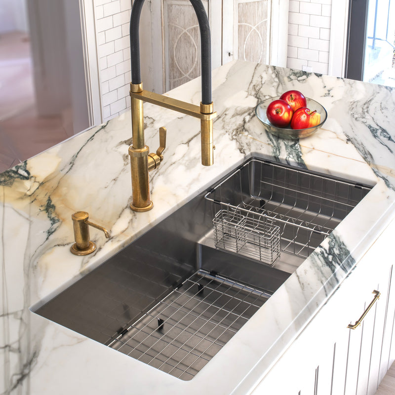 Nantucket Sinks STEPPE3918 Pro Series Undermount Stainless Steel Kitchen Sink with Compatible Accessories - view 9