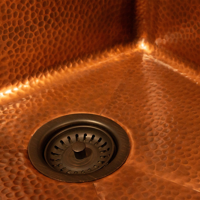 Nantucket Sinks X Studio Dearborn Copper STEPPE ™ Undermount Kitchen Sink - Hand-Hammered Copper STEPPE3918-HC - view 4